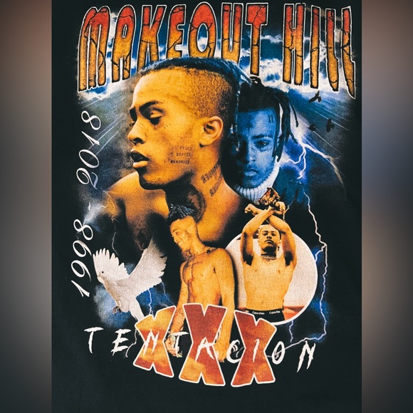 XXXTENTACION Make Out Hill 90s style custom tee - Picture 3 of 4
